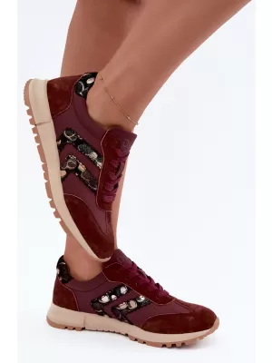 Damen-Sneaker D&A GR62-6015 BURGUND