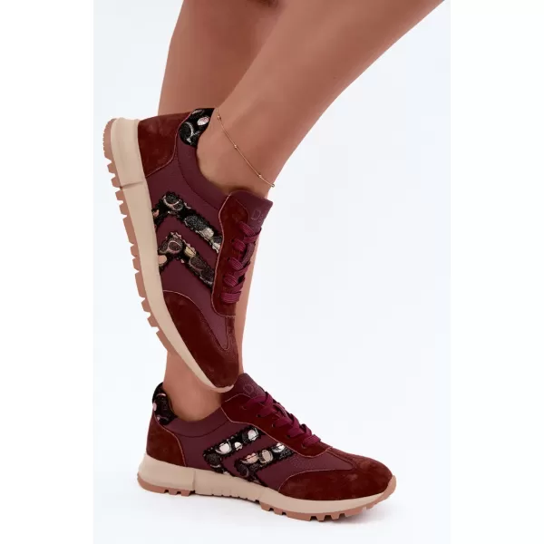  Damen-Sneaker D&A GR62-6015 BURGUND 