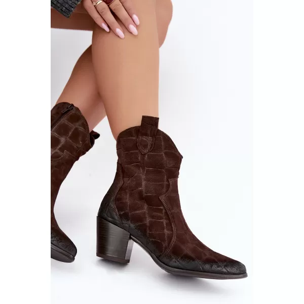  Cowboystiefel für Damen ZAZOO 1998 SCHOKOLADE 