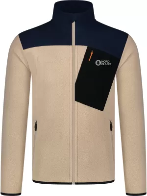 Leichtes Fleece-Sweatshirt für Herren NORDBLANC CRACKLE NBSFM8373 BEIGE