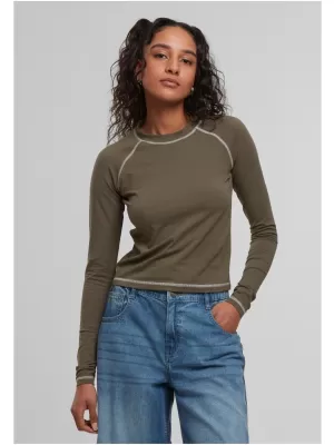 Damen-T-Shirt URBAN CLASSICS TB7730 OLIVE