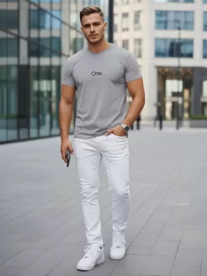 Herren-T-Shirt DSTREET NX5125R-SL HELLGRAU