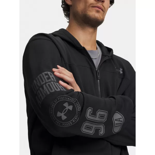  Herren-Sweatshirt UNDER ARMOUR UA RIVAL LW GRAPHIC FZ 6014687-001 SCHWARZ 