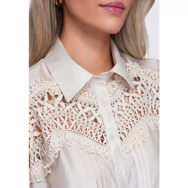  Damenhemd OMBRE OW-SH-E0075 BEIGE 