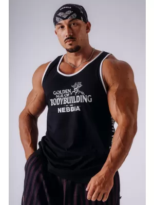 Tanktops für Herren NEBBIA OLYMPIA MUSCLE BACK STRINGER 948 SCHWARZ