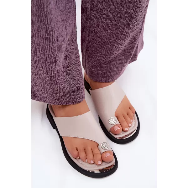  Damen-Flip-Flops VINCEZA 62307 BEIGE 