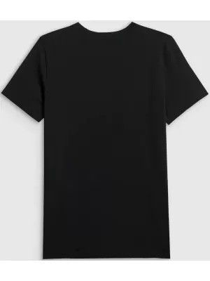 Herren-T-Shirt 4F WAW25TTSHM2401 TIEFSCHWARZ