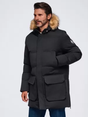 Herrenparka OMBRE OM-JALJ-0310 SCHWARZ