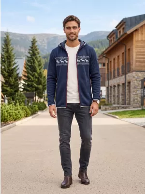 Warmer Herrenpullover ALPINE PRO NORES MONDSCHEIN-OZEAN-VARIANTE PA
