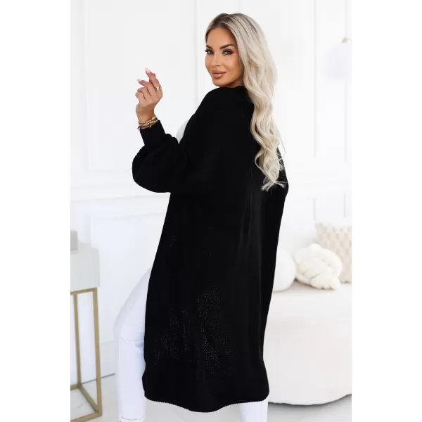  Strickjacke für Damen NUMOCO 627-4 SCHWARZ 