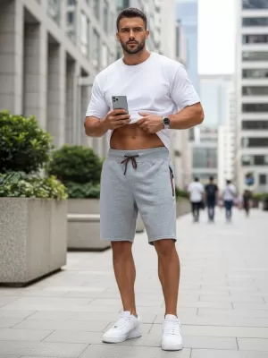 Herrenshorts DSTREET SX2279 HELLGRAU