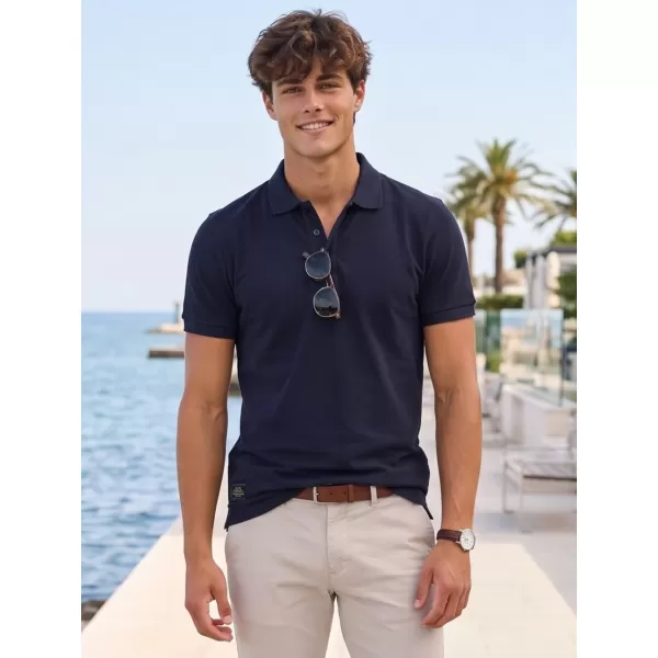  Herren-T-Shirt mit Kragen ALTISPORT NP/ALMST90601 SCHWARZER OPAL 