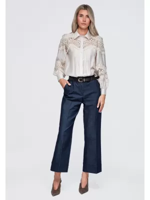 Damenhemd OMBRE OW-SH-E0075 BEIGE