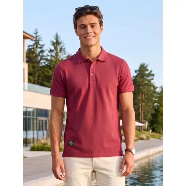  Herren-T-Shirt mit Kragen ALTISPORT NP/ALMST90601 BURGUND 