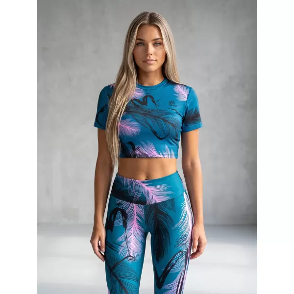  Lange Premium-Leggings für Damen (neue Größen) ALTISPORT VOJ/ALW001LEG05 PETROL/HELLROSA 
