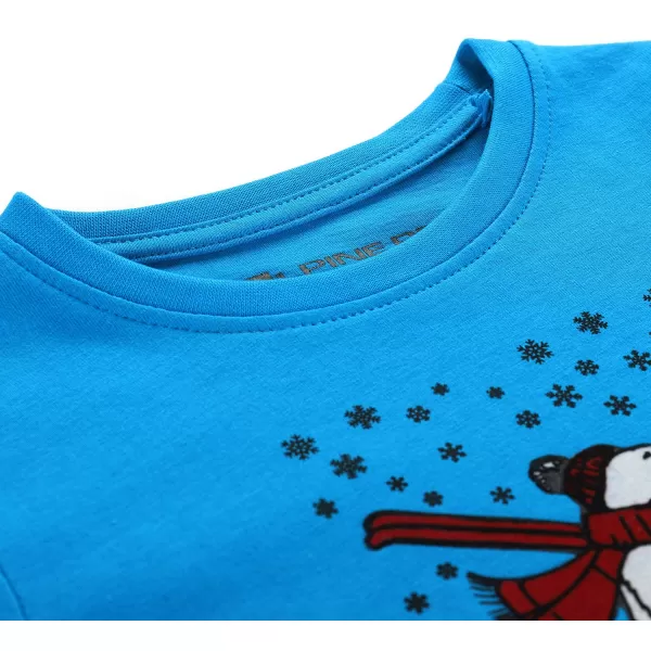  Kinder-T-Shirt ALPINE PRO ECCO 2 NEON-ATOMARBLAUE PA-VARIANTE 