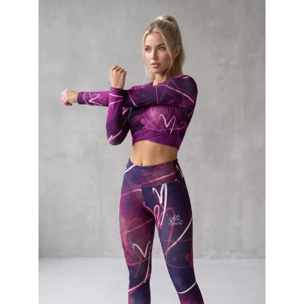  Lange Premium-Leggings für Damen (neue Größen) ALTISPORT VOJ/ALW082LEG05 LILA 