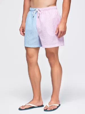 Herrenshorts OMBRE OM-SRSS-0215 BLAU UND ROSA