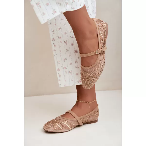  Ballerinas für Damen BOTO CH951 DUNKELBEIGE 