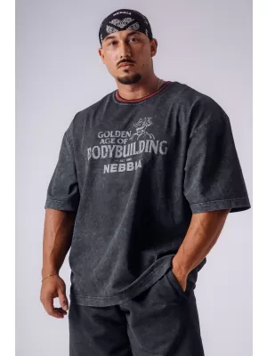 Herren-T-Shirts NEBBIA OLYMPIA HEAVYWEIGHT COTTON 941 SCHWARZ