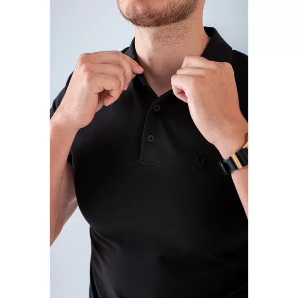  Herren-T-Shirts NEBBIA MIKE MUSCLE FIT POLO 157 SCHWARZ 