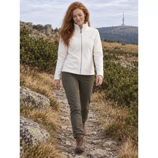  Fleece-Sweatshirt für Damen ALTISPORT ILKI WEIß 