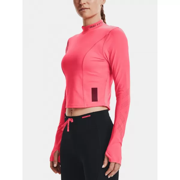  Damen-T-Shirt UNDER ARMOUR UA RUN ANYWHERE LASER LS 1365641-819 ROSA 