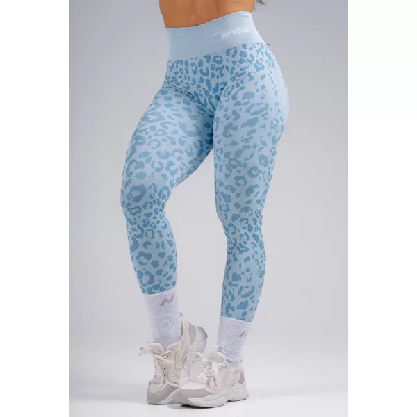  Kompressions-Push-up-Leggings mit Leopardenmuster NEBBIA PRIMAL 849 BLAUER LEOPARD 
