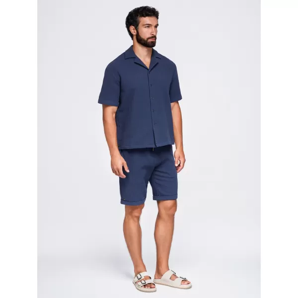  Herrenhemd OMBRE OM-SHSS-0220 MARINEBLAU 