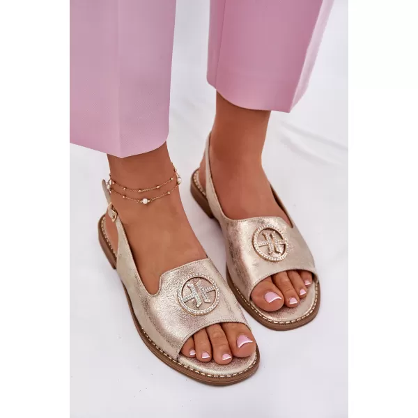  Damensandalen S.BARSKI KV51-002 HELLES GOLD 