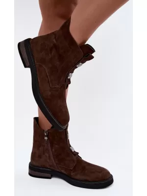 Damen-Stiefeletten D&A CR62-3335 BRAUN