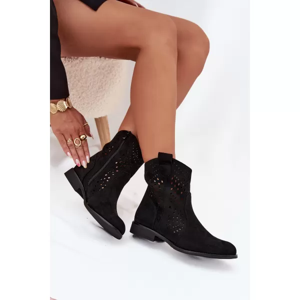  Damen-Stiefeletten BOTO DA167P SCHWARZ 