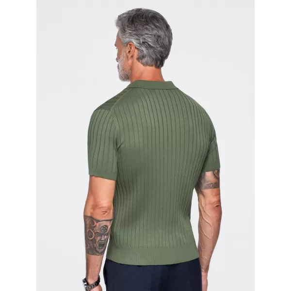  Herren-Poloshirt OMBRE OM-POSS-0180 OLIVE 