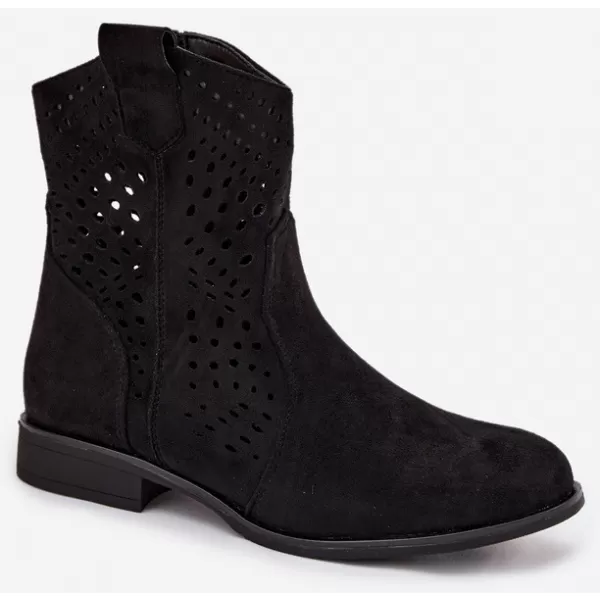  Damen-Stiefeletten BOTO DA167P SCHWARZ 
