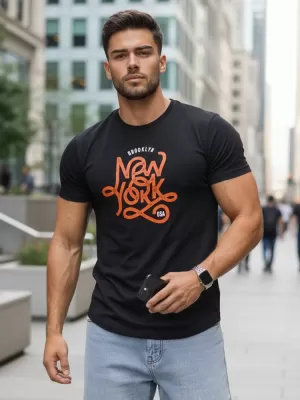 Herren-T-Shirt DSTREET RX5368 SCHWARZ