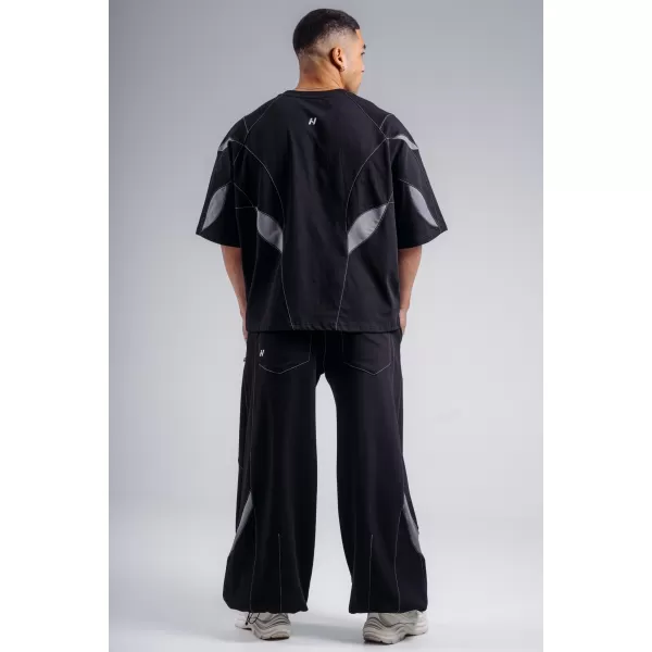  Übergroßes Pump-Cover-T-Shirt NEBBIA PRIMAL 871 SCHWARZ 