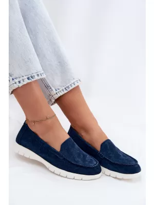 Damenmokassins VINCEZA 95360 BLAU