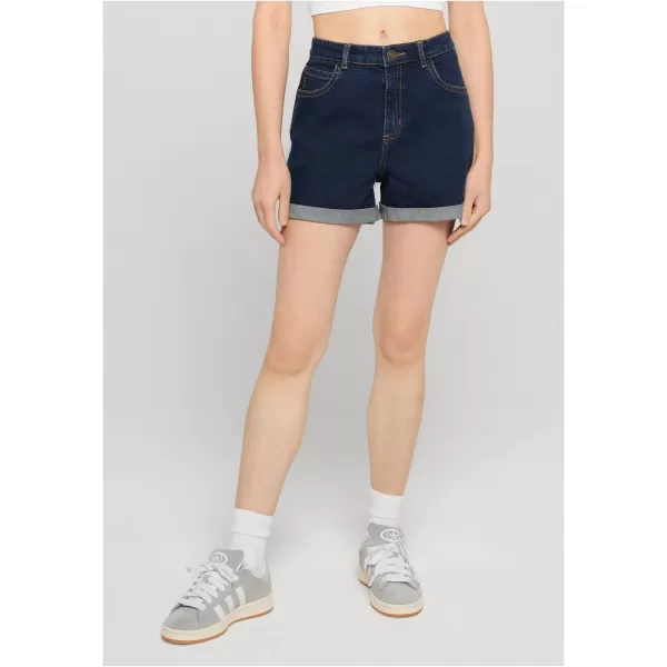  Damen-Shorts URBAN CLASSICS TB8371 DUNKELBLAU GEWASCHEN 