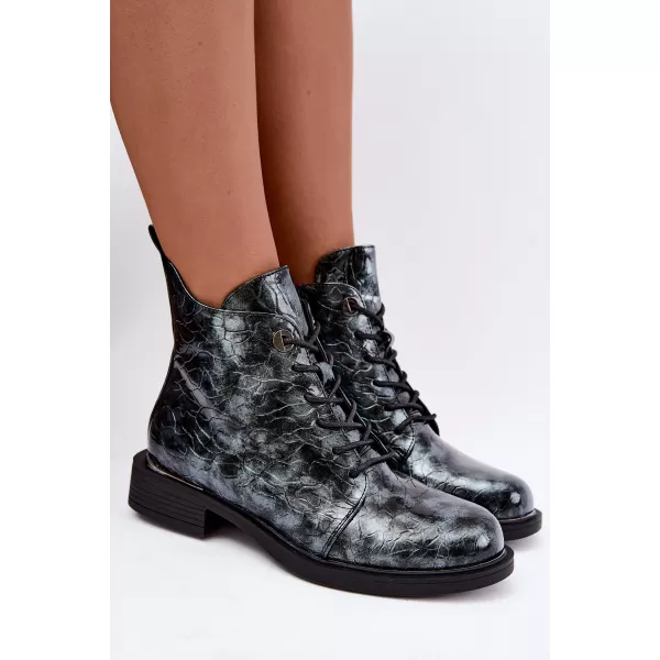  Damen-Stiefeletten S.BARSKI HY62-8140 GRÜN 