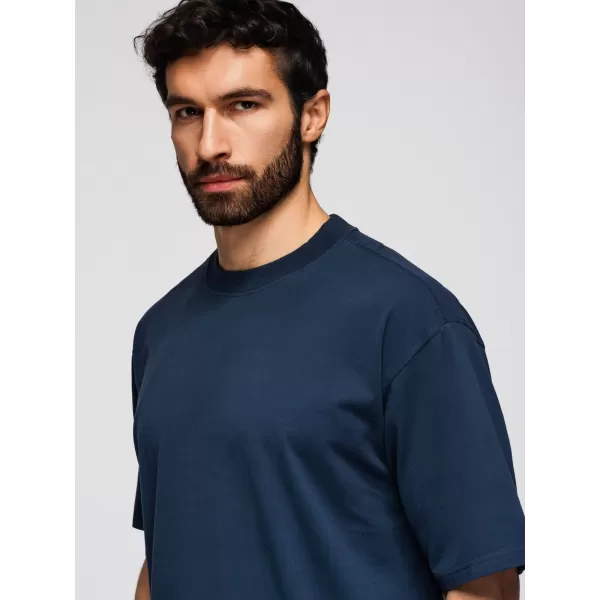  Herren-T-Shirt OMBRE OM-TSBC-0291 GEBROCHENES WEIß/BLASSES OLIV/MARINEBLAU 
