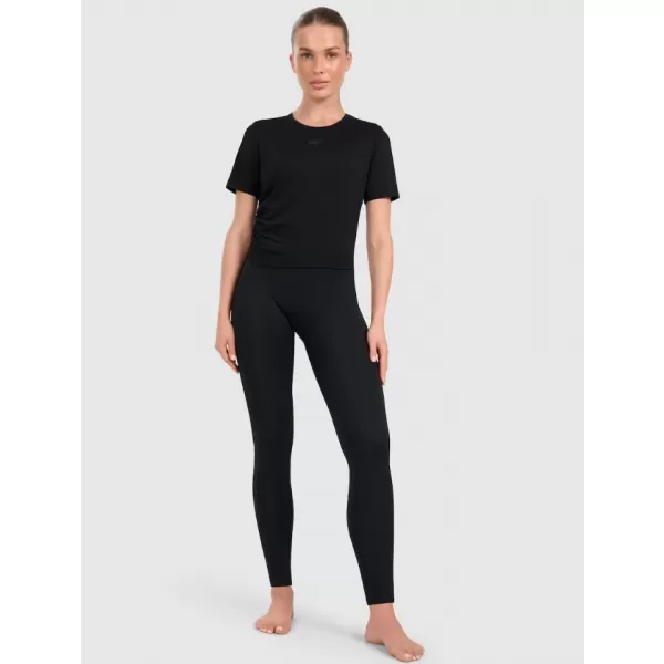  Funktions-T-Shirt für Damen 4F WAW25TFLOF433 TIEFSCHWARZ 