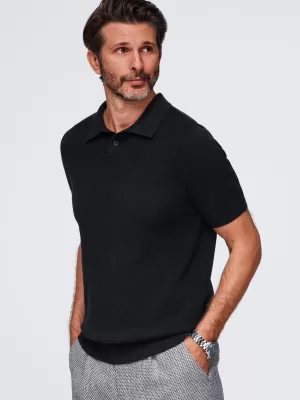 Herren-Poloshirt OMBRE OM-POSS-0178 SCHWARZ