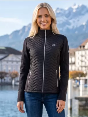Hybridjacke für Damen ALTISPORT IDONY SCHWARZ
