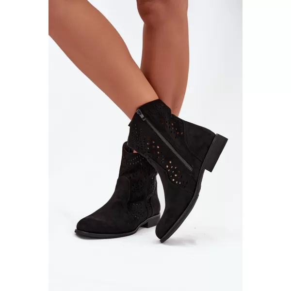  Damen-Stiefeletten BOTO DA167P SCHWARZ 
