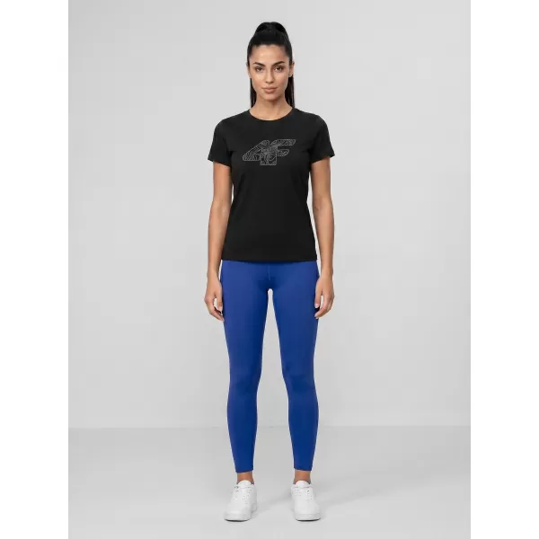  Damen-T-Shirt 4F WMM00TTSHF3309 TIEFSCHWARZ 