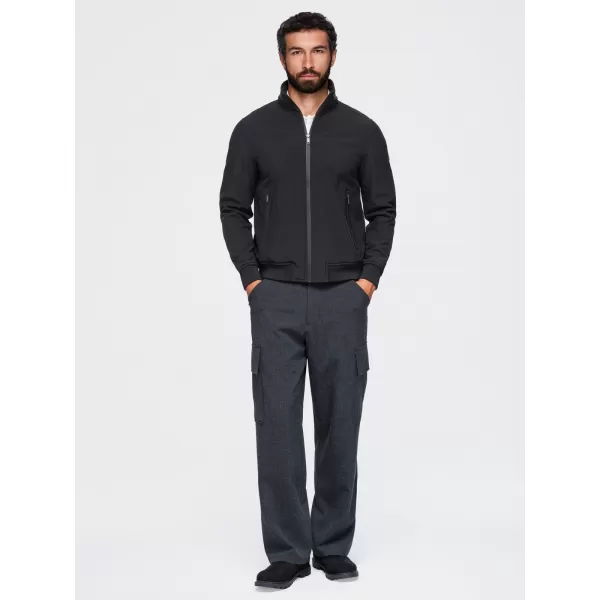  Kapuzenjacke für Herren OMBRE OM-JANP-0233 SCHWARZ 