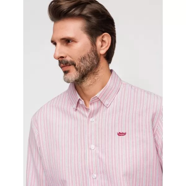  Herrenhemd OMBRE K703 ROSA 