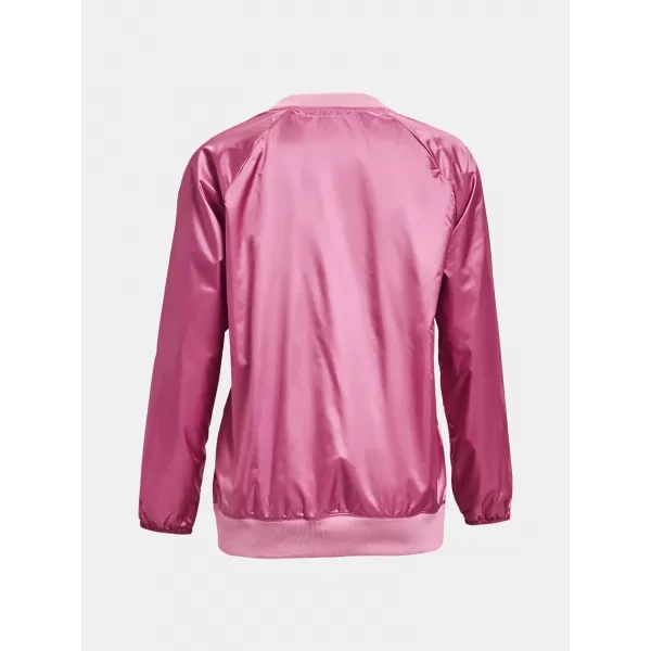  Damen-Sweatshirt UNDER ARMOUR RECOVER STORM WOVEN SHINE CREW 1364012-680 ROSA 