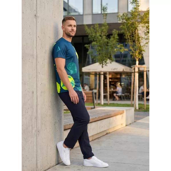  Herren Freizeithemd Premium ALTISPORT VOJ/ALM130TR06 MARINEBLAU-FLUOGELB 