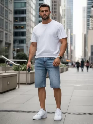 Herrenshorts DSTREET SX2577 BLAU